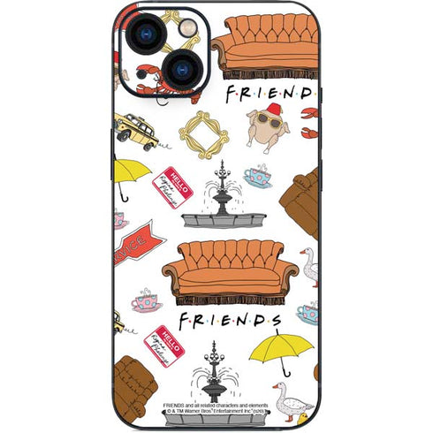Warner Bros Classic FRIENDS Icons iPhone 14 Plus Skin